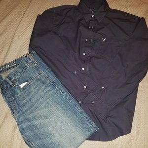 Mens American Eagle Jeans and Shirt